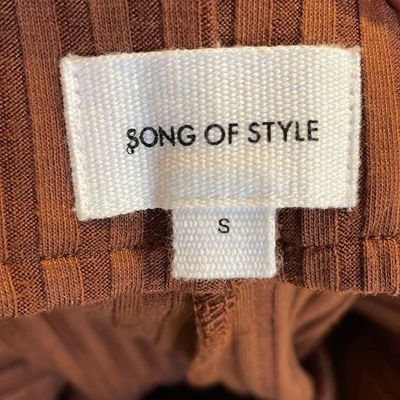 NWOT Song of Style Ines Knit Pant in Rust Brown - Picture 6 of 13